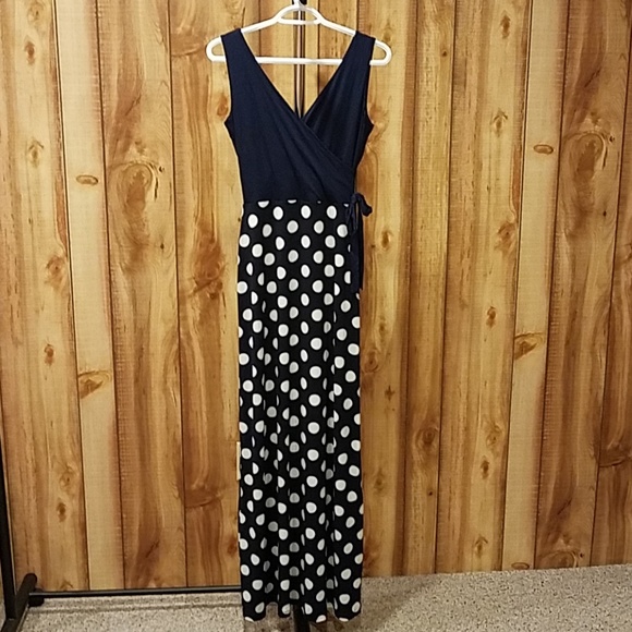 Modcloth Dresses & Skirts - Modcloth Gilli Blue White Polka Dot tMaxi Dress